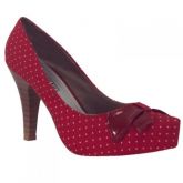 Scarpin Bico de Navio Poá Vermelho