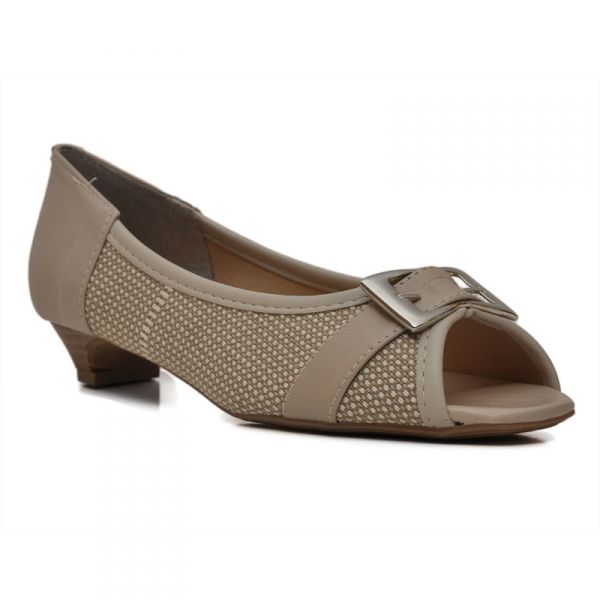 Peep Toe Croche Dub Bege